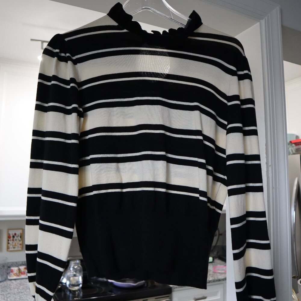 Who What Wear high-neck striped sweater